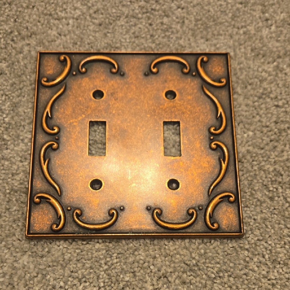 Cooper French Lace Double Toggle Switch Wall Plate / Switch Plate / Cover